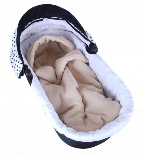  SAC DE DORMIT DE PRIMAVĂ BabyLux PENTRU UN CARĂUTU MUSLINĂ 90CM BEI