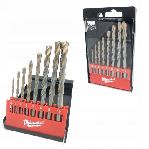  Set de burghie pentru beton MILWAUKEE din 8 piese cilindrice