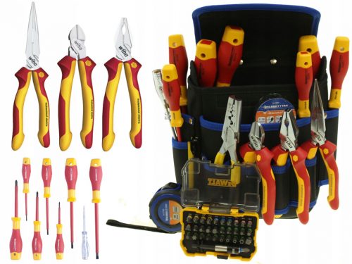  Set de scule pentru un electrician WIHA, DEWALT, ENERGOTYTAN 1000V / 47 piese