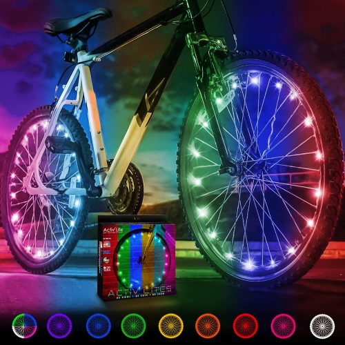  2X LUMINI LUMINI LED LUMINI ROȚI SPRE BICICLETA PENTRU ROȚI COLORATE