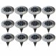  Lampa solara SuperLED, argintie, 14 cm, 12 buc.