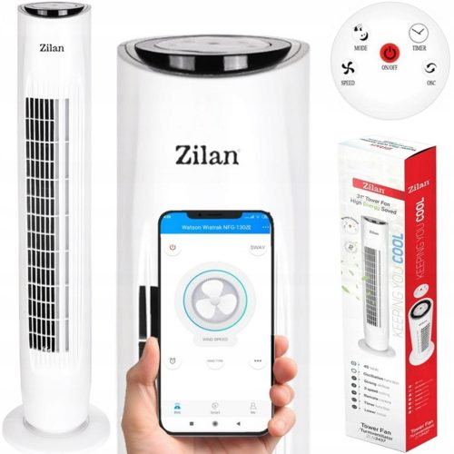  Zilan Cool Fan ventilator coloană albă