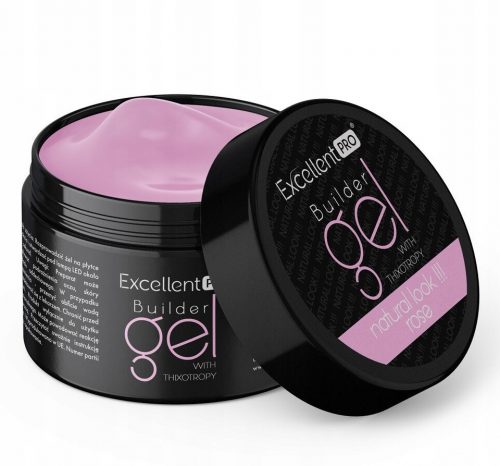  EXCELENT PRO BUILDER GEL BUILDING GEL CU TIxotropie NATURAL LOOK ROSE 15 g