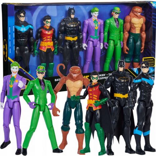  DC Comics, Batman 6-Pack | Batman, Robin, Nightwing, The Joker, The Riddler