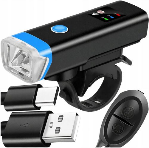  Lumină frontală pentru bicicletă pentru ghidon Reflector USB Lumină frontală LED