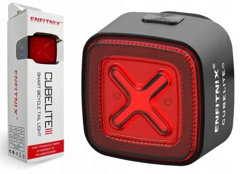  Lumină spate pentru bicicletă Enfitnix Cubelite III + STOP