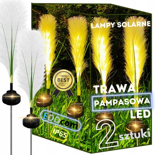  Lampa solara incorporata Eddcom alb 85 cm 2 buc.