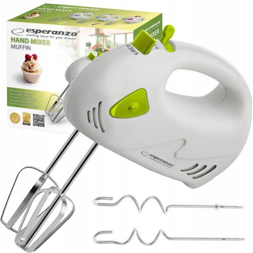  Bater de mână Esperanza Muffin EKM007G 150 W alb