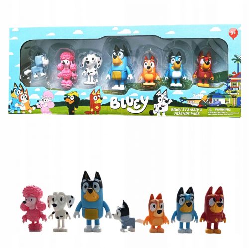  SET FIGURINETE BLUEY ȘI BINGO ȘI BLUEY FRIENDS SET 7 BUC. FIGURINETE DE BASTE