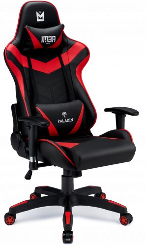  Scaun IMBA Scaun gaming Paladin, piele ecologica neagra si gri