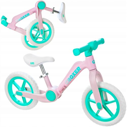  Bicicletă de echilibru pliabilă Croxer Foldi Mint/Pink