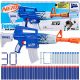  NERF FORNITE BLUE SHOCK LUNCHER + FOAM DARTS 30 BLUE