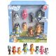  SET FIGURINE BLUEY BINGO - 8 BUC FAMILIA ALBASTRĂ