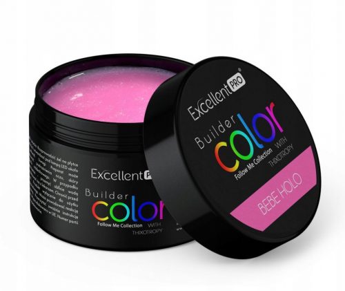  EXCELLENT PRO BUILDER GEL COLOR BUILDING GEL CU PARTICULE BEBE HOLO 30g