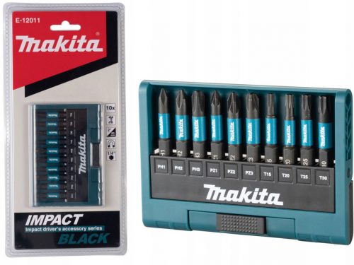  Makita E-12011 Set biți Impact Black 10 buc.