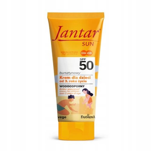  Cremă de față pentru copii Jantar Sun 50 ml rezistentă la apă Spf50