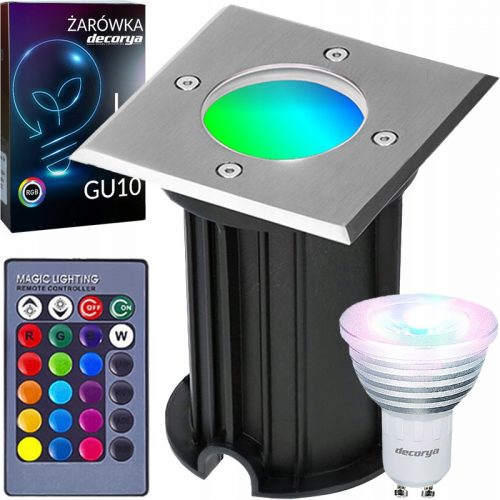  Lampă de supraîncărcare Decorya DecoGround 50 W + BEC DECORYA LED GU10 RGB 16 CULORI PE TELECOMANDĂ