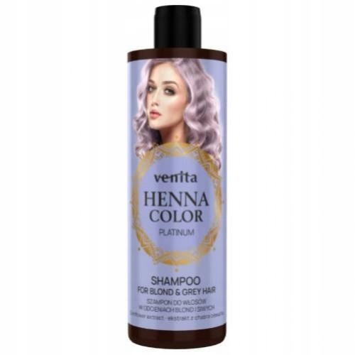  ȘAMPON PĂR VENITA HENNA COLOR 300ML BLOND PLATINAT, GRI