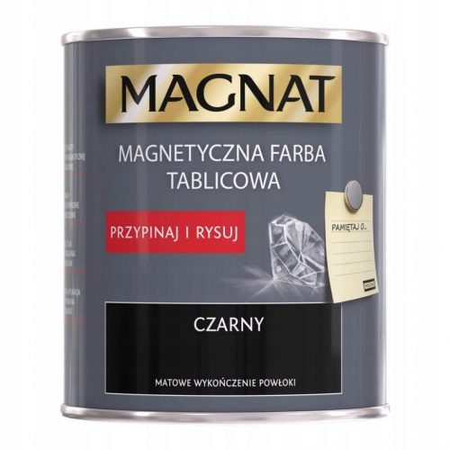  Vopsea latex magnetică pentru pereți și tablă Magnat 0,75 l, negru mat