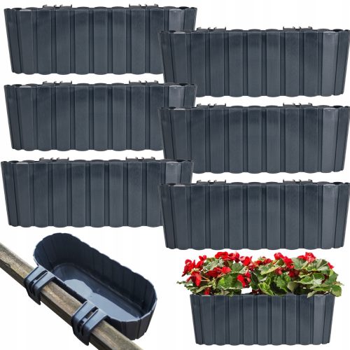  Ghiveci de flori Prosperplast 38,3 cm x 21,2 x 13 cm diametru 20 cm plastic negru