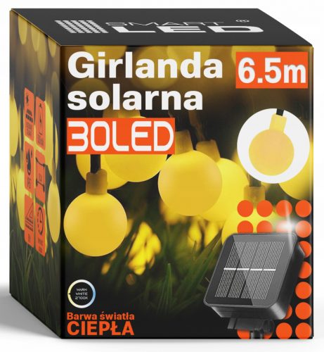  Ghirlandă solară Smartled 650 cm, neagră