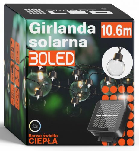  Ghirlandă solară Smartled 1060 cm, neagră