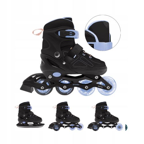  Patine reglabile pentru copii 4in1 Spokey QUATTRO marimi 38-41