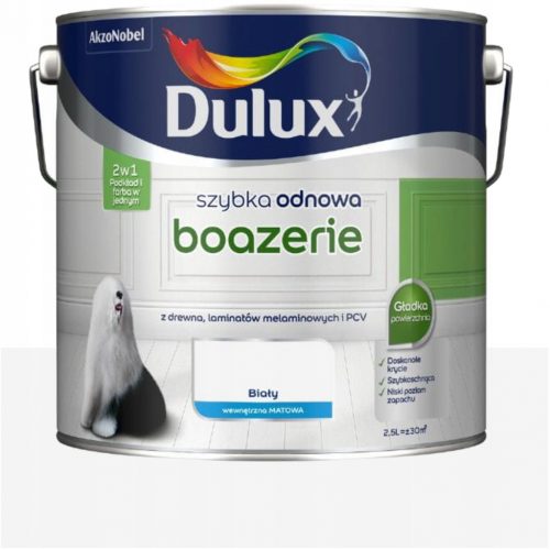  Vopsea acrilica Dulux pentru mobila 2,5 l ALB MAT mat