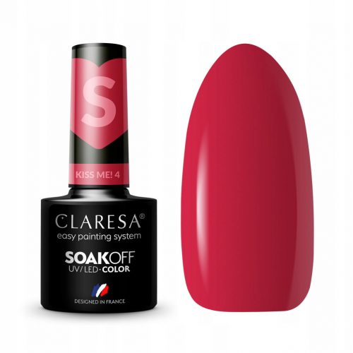  CLARESA KISS ME 4 HYBRID POLISH HYBRID RED RED