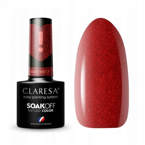  CLARESA KISS ME 7 HYBRID POLISH PEARL RED HIBRID