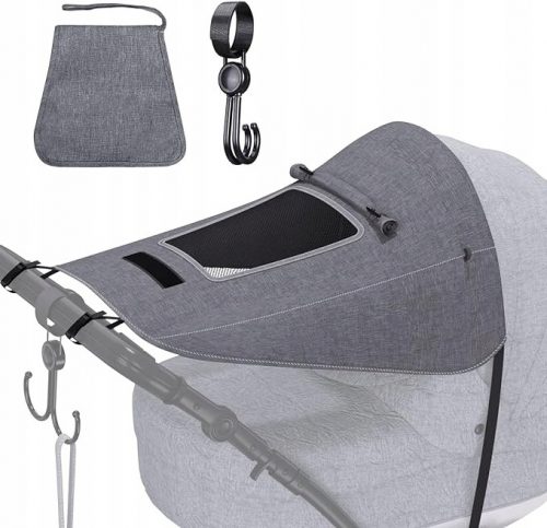  Umbrela pentru carucior SAIL, CARCASA CARUEU BEBE, 66 cm, gri