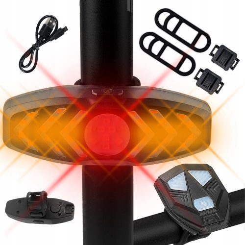  SEMNAZUL LED SPATE BICICLETA SEMNAL SUNET + TELECOMANDA