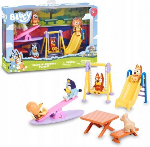  BLUEY BINGO DOGS SET LOC DE JOACĂ PARK SWING SLIDE FIGURINES