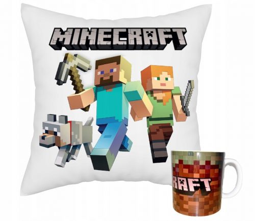  Set de cană cu pernă pentru un jucător Minecraft ca cadou pentru un copil