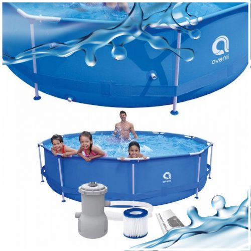  Piscina cu cadru rotund Avenli 366 x 366 cm + autocolant cu logo Majowo