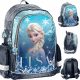  Rucsac școlar cu mai multe compartimente Frozen Paso alb, Nuanțe de albastru, Nuanțe de gri și argintiu, Multicolor 22 l