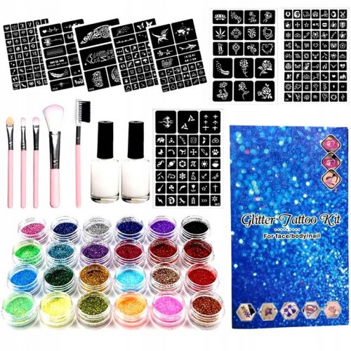  TATUAJURI GLITTER Set cu HIGHLIGHTER 212 buc