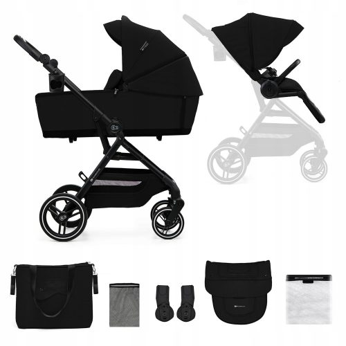  Carucior multifunctional YOXI Kinderkraft 2 in 1 pentru bebelusi, negru