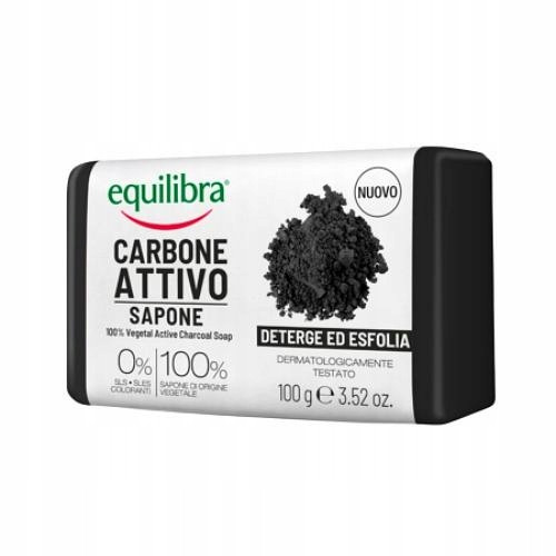  Sapun demachiant EQUILIBRA 100% planta, cu carbon activ, 100g