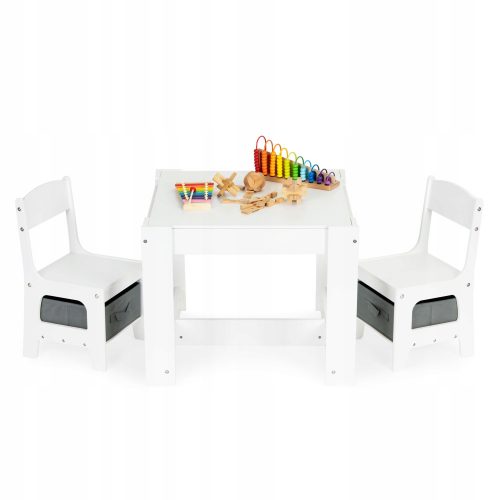  Set de mobilier din 3 piese Ecotoys. alb