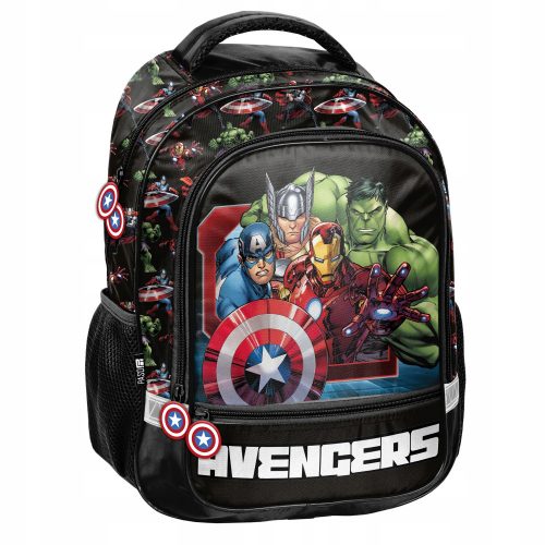  Rucsac pentru școală Avengers Paso cu mai multe compartimente negru, Nuanțe de roșu, Nuanțe de albastru, Nuanțe de verde, Multicolor 18 l