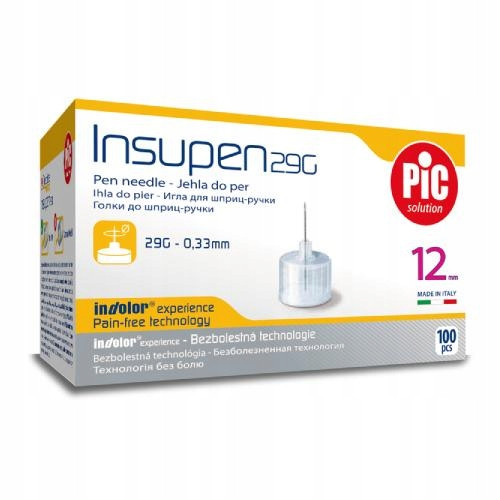  PIC Insupen Ace pentru stilouri cu insulină 29G 12 mm 100 buc