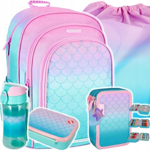  Rucsac școlar Starpak cu mai multe compartimente Nuanțe de violet, Nuanțe de albastru, Nuanțe de roz, Nuanțe de gri și argintiu, Nuanțe de verde, Multicolor + alte 4 produse