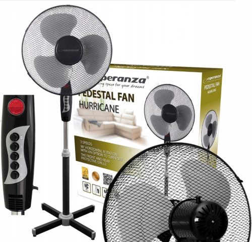  Ventilator de podea Esperanza HURRICANE negru