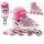  PATINE INLINE Ptine cu rotile reglabile ROZ 38-41 LED ROATA