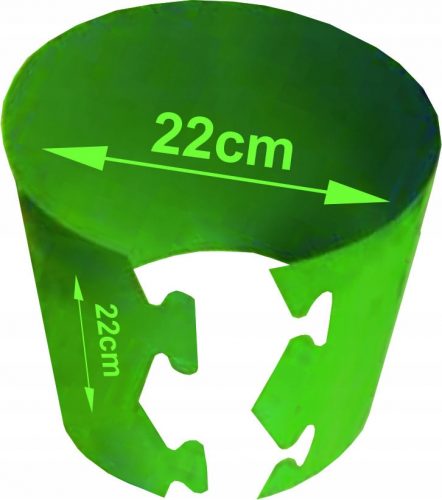  12 ghivece rezistente și durabile pentru cultivarea legumelor 22x22 / 8,86 L *Verde*