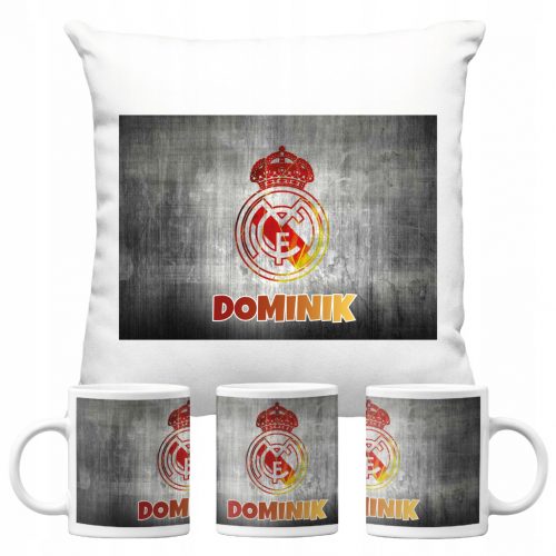  SET CALICA + PERNE REAL MADRID NUME cadou SUPORT FOTBAL RM