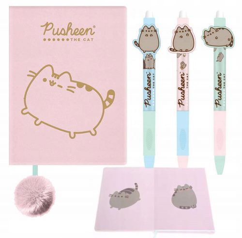  Caietul A5 St. Majewski Pusheen Nuanțe de verde + 3× stilou Pusheen șters automat 1 buc