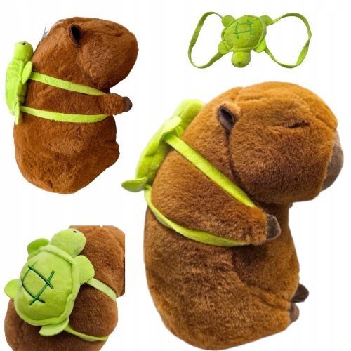  JUCARIE DE PELUȘ CAPYBARA CU RUCSAC 23 CM CU JUcăriE DE PLUS ȚESTOSĂ DE PLUS