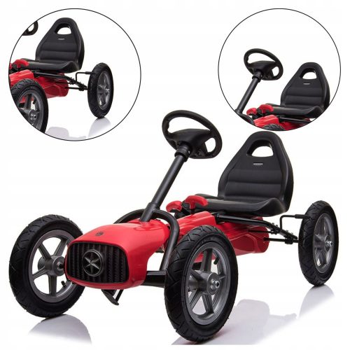  BABY MIX GO KART CU PEDALE MARE, DURABILĂ PÂNĂ LA 50KG, ROȘU